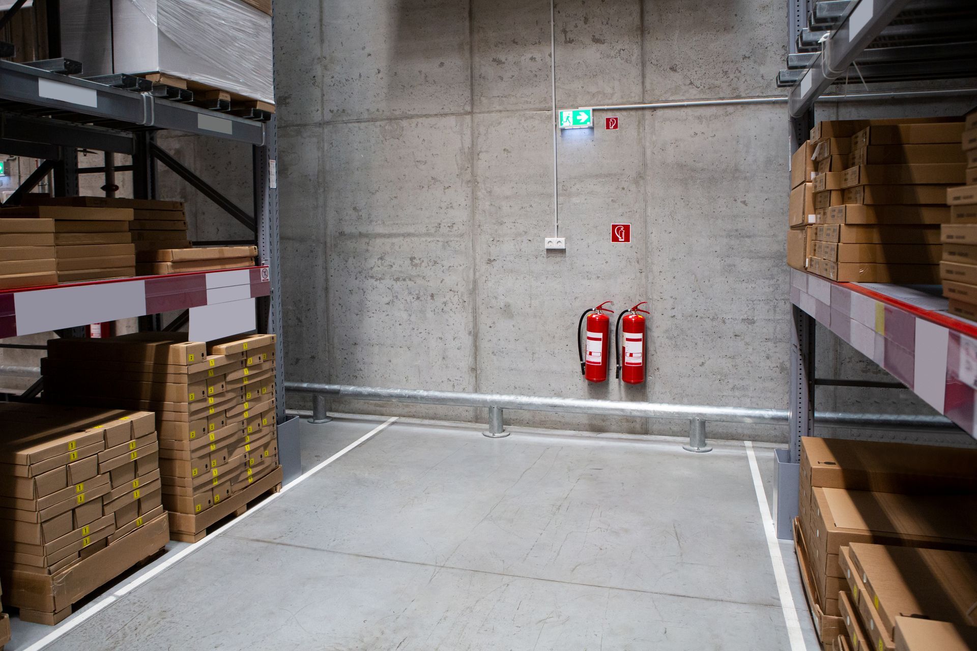 Lagerhalle Feuerlöscher