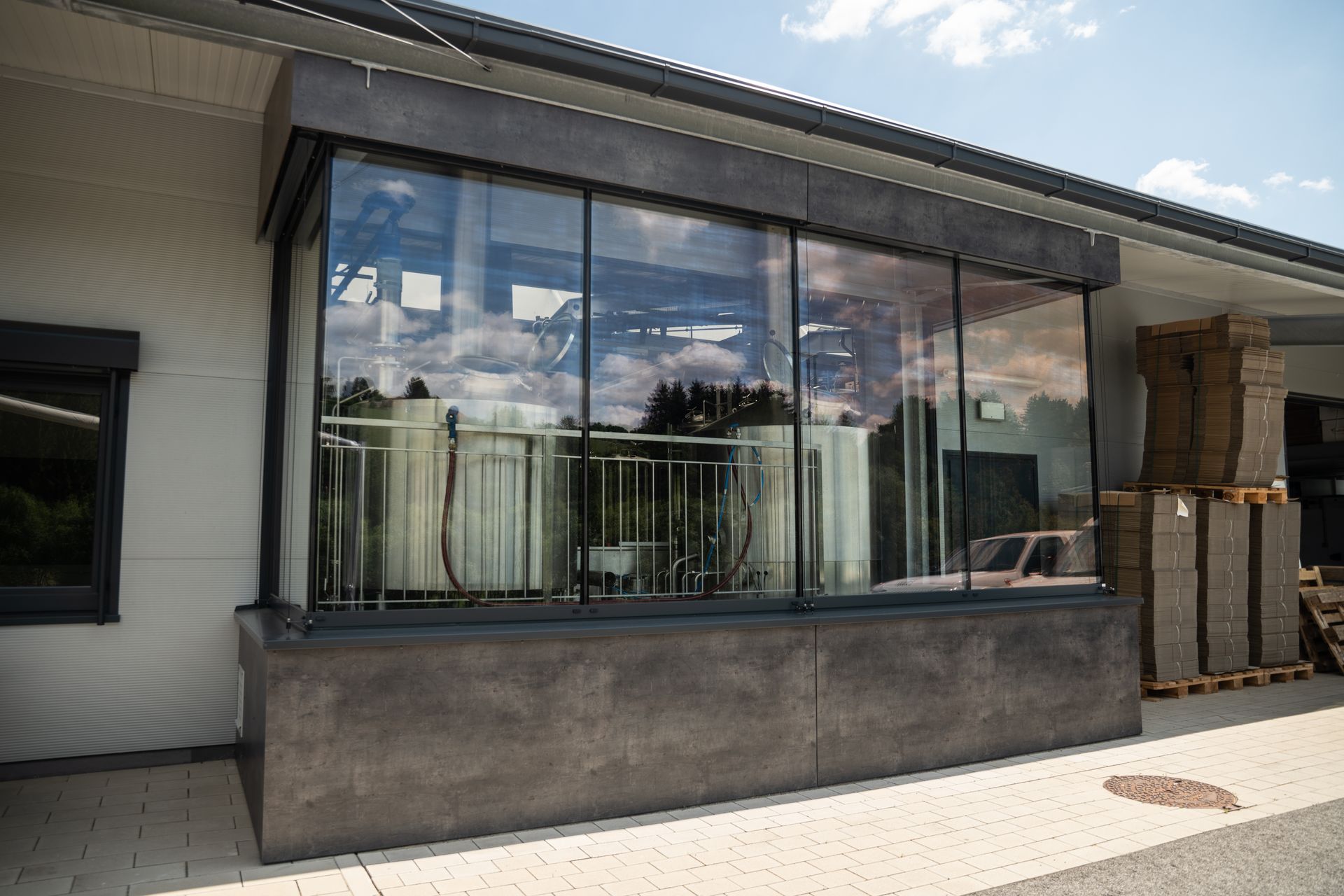 Fassade in Grau