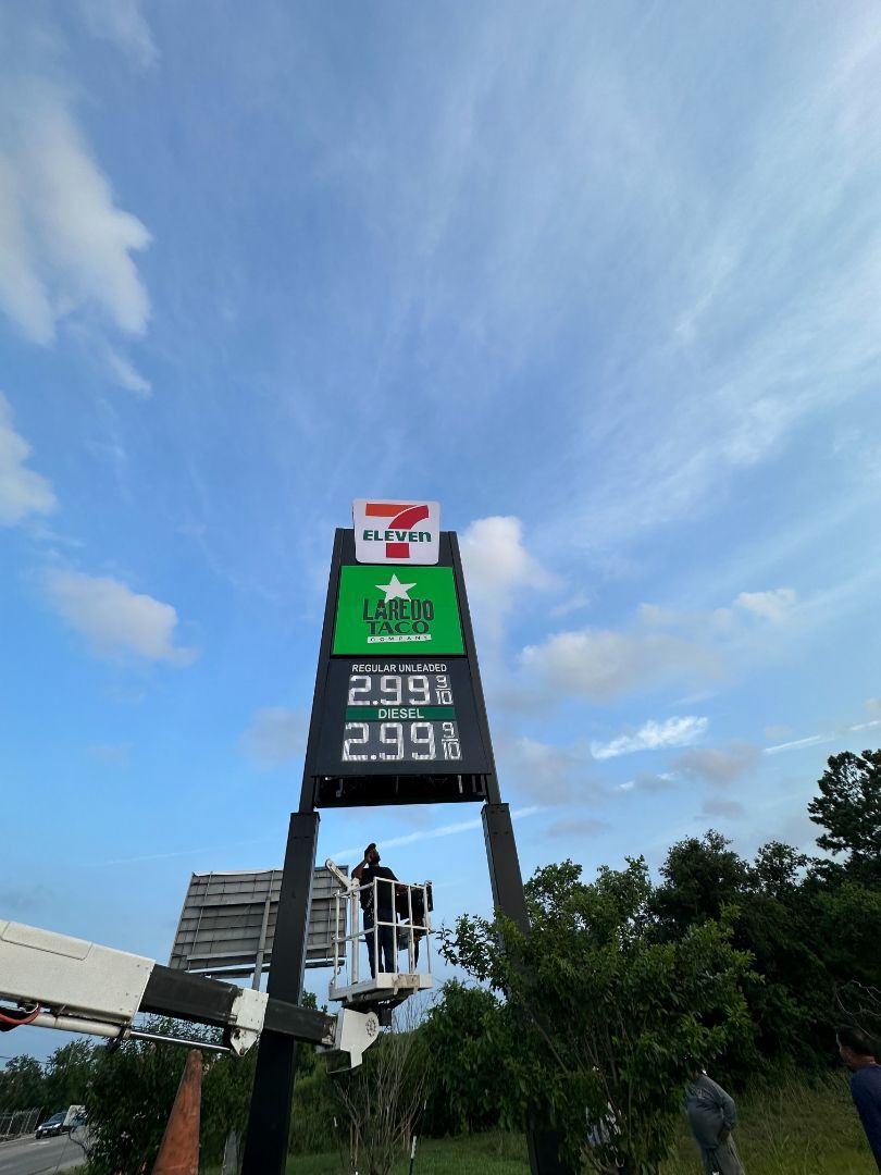 A gas station sign with a price of 299 cents