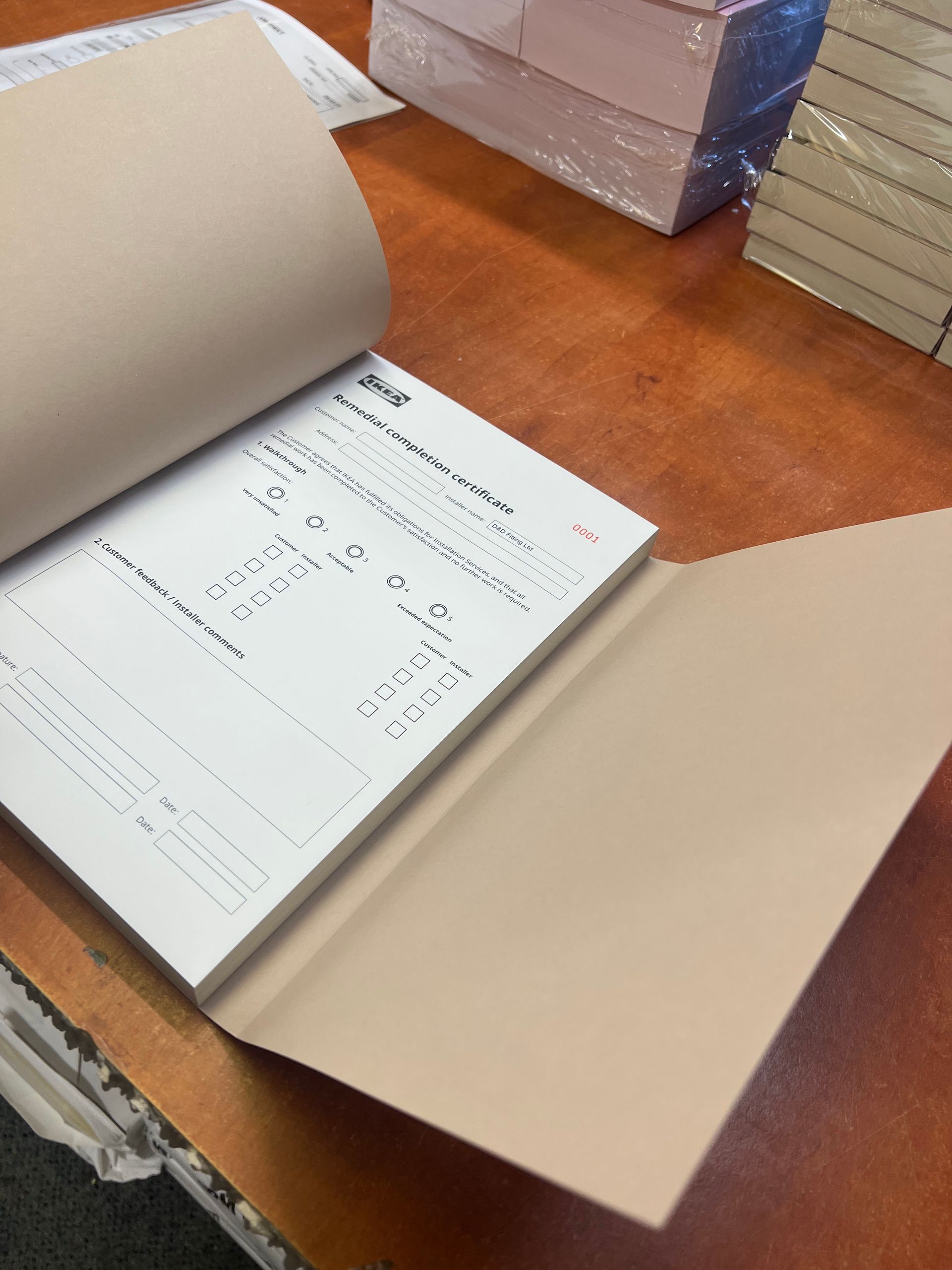 A4 Receipt Books, A4 Receipt Books Personalised Ireland