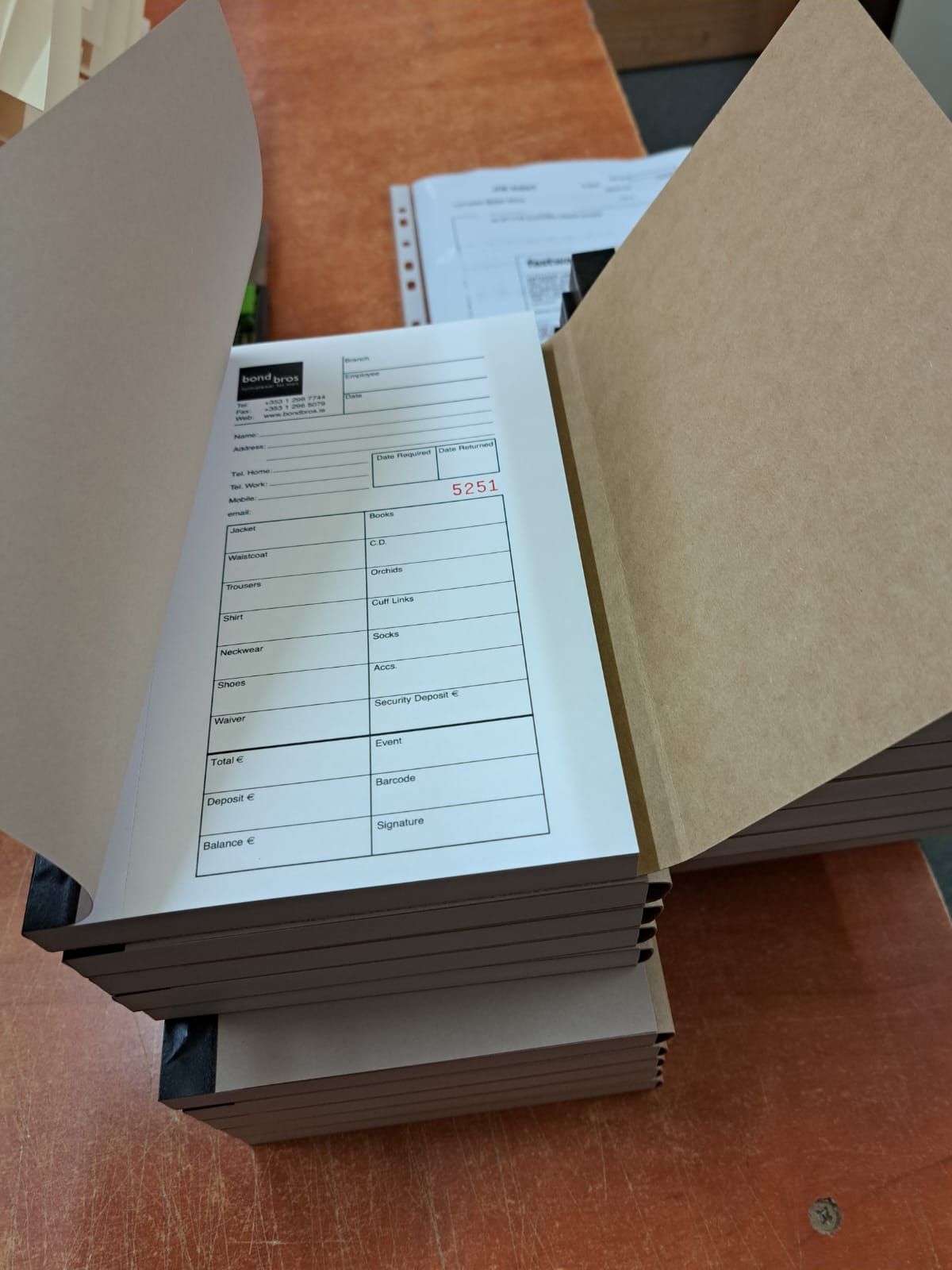 A4 Receipt Books, A4 Receipt Books Personalised Ireland