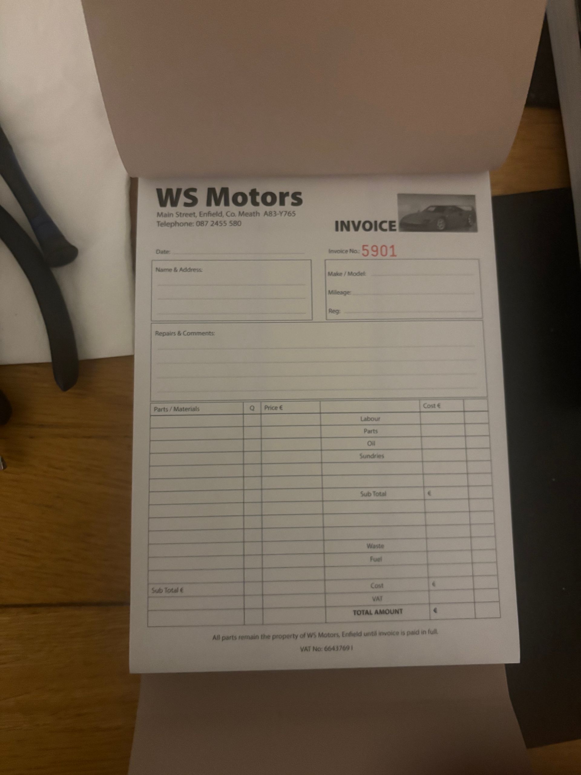 A4 Receipt Books, A4 Receipt Books Personalised Ireland