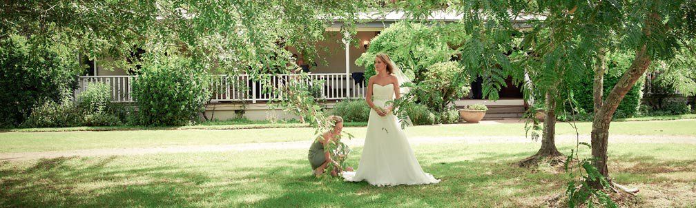 Brides love our backdrop for photos. 