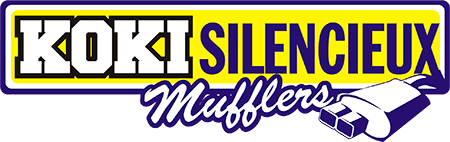 Un logo pour une entreprise appelée koki silencieux mufflers
