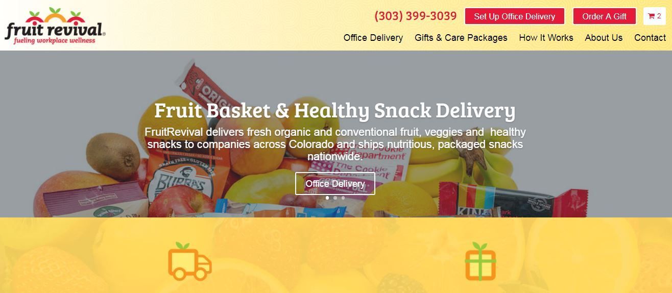 Fruit Revival (now the Fruit Guys) home page screen shot.