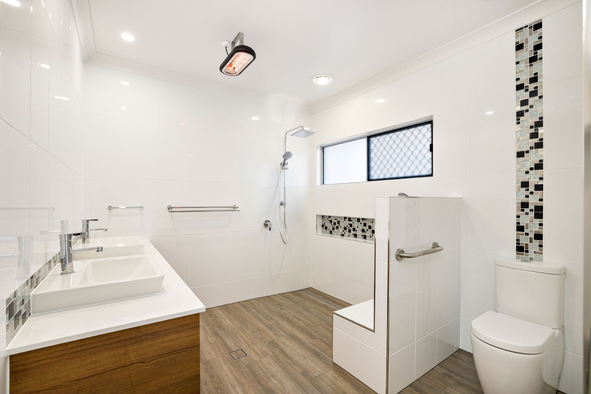 Accessible Bathroom With a Double Vanity — Ashlee Jones Homes in Gordonvale, QLD