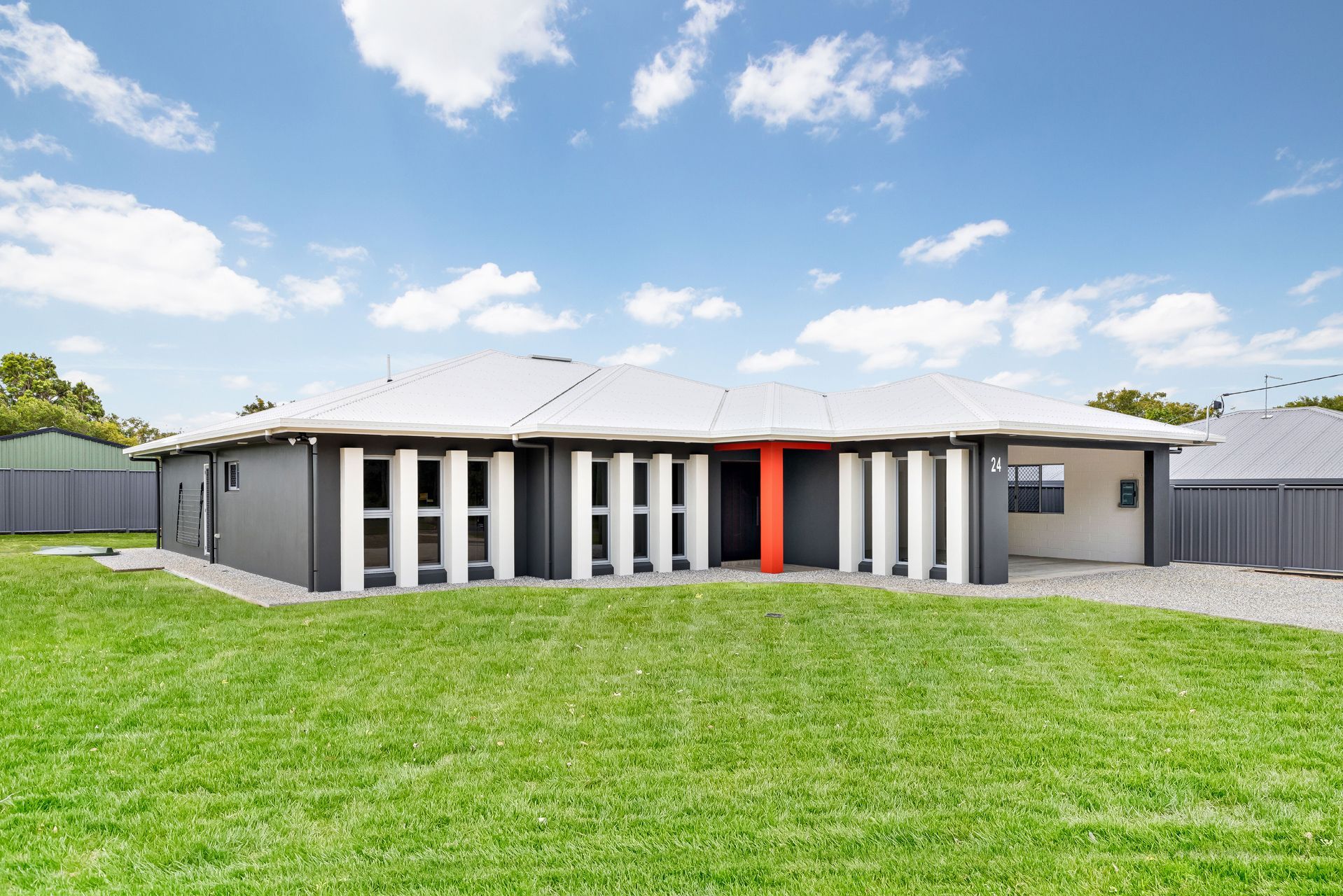 Modern Single-story House With Dark Grey Walls — Ashlee Jones Homes in Gordonvale, QLD