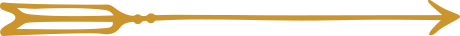 A horizontal, golden arrow pointing to the right, featuring a stylized feathered tail.