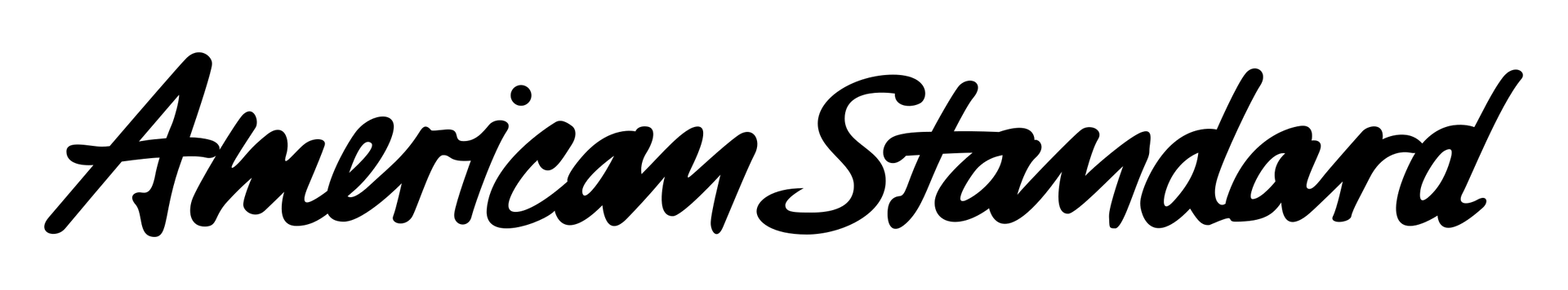 A black and white logo for american standard on a white background.