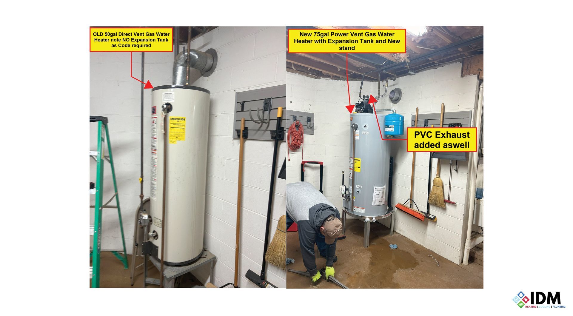 A picture of a heating and cooling system in a house.