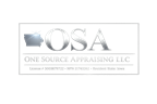 OSA logo with gray text and a blue icon, reading &ldquo;One Source Appraising LLC&rdquo;