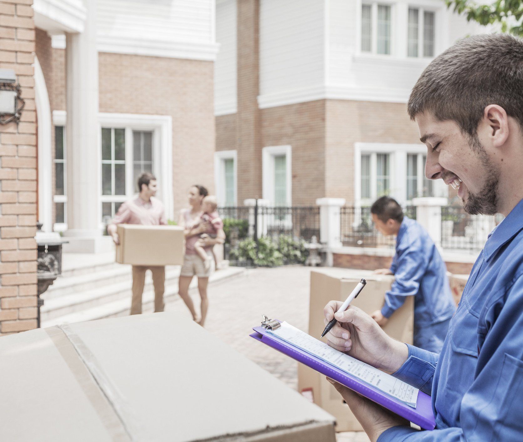 Man Doing an Onsite Quotation — Queensland — Affordable Home & Office Removals Man Doing an Onsite Quotation — Queensland — Affordable Home & Office Removals