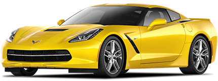 Yellow sports car with window tint