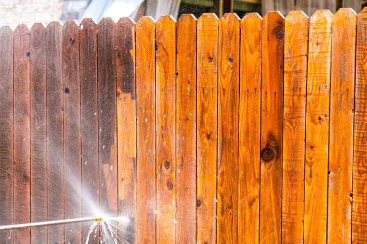 power washing fence