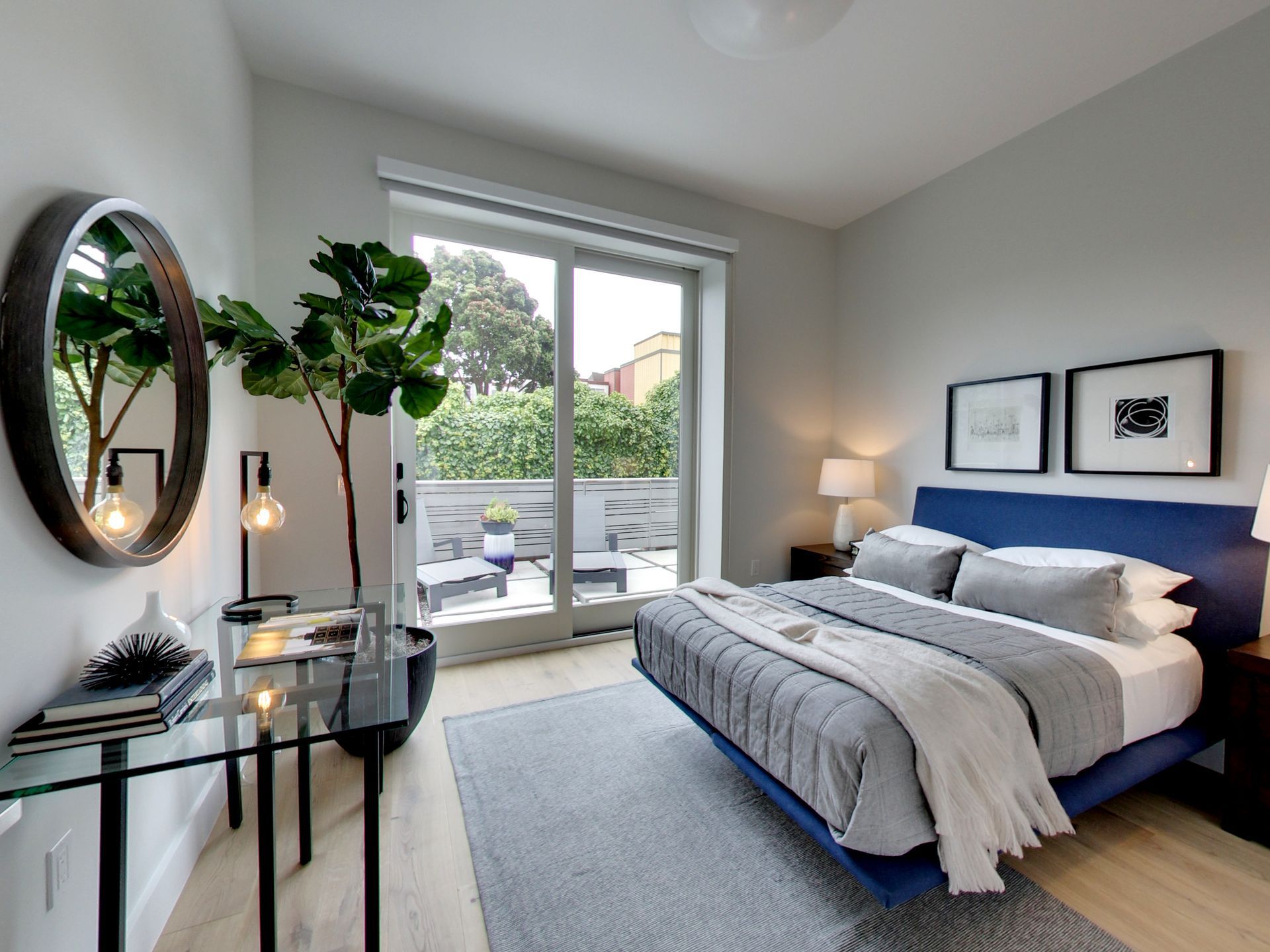 Englander Residences -  Furnished bedroom with outdoor patio