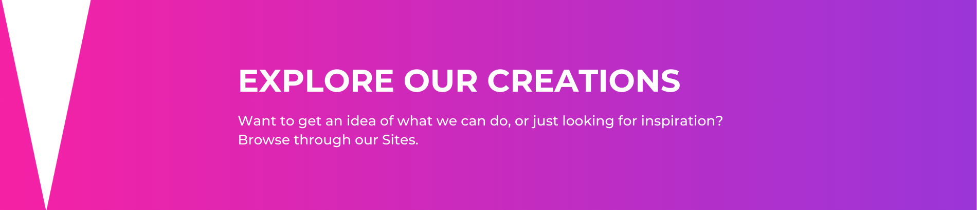 Pink and purple gradient banner with the text