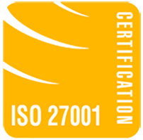 Yellow square logo with white wavy lines, the text 