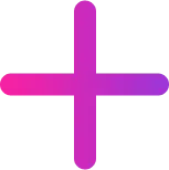 A plus sign icon with a pink to purple gradient fill.