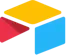 A logo featuring three overlapping geometric parallelograms in yellow, red, and blue, arranged to suggest a 3D box shape.