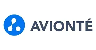 The Avionté logo featuring a blue circular icon with three connected white circles next to the text 
