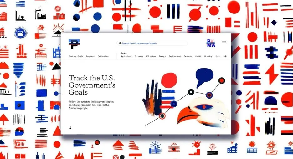 A website landing page titled 