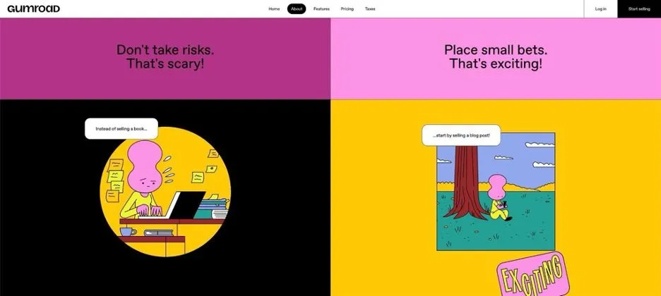 Split-screen design: 