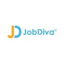 Logo of JobDiva: a blue 