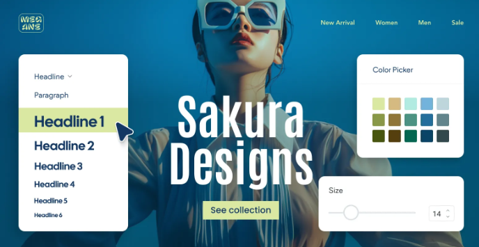 Web design interface for 