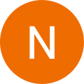 A white letter N centered in an orange circle.