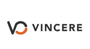 Logo for Vincere: a stylized black 