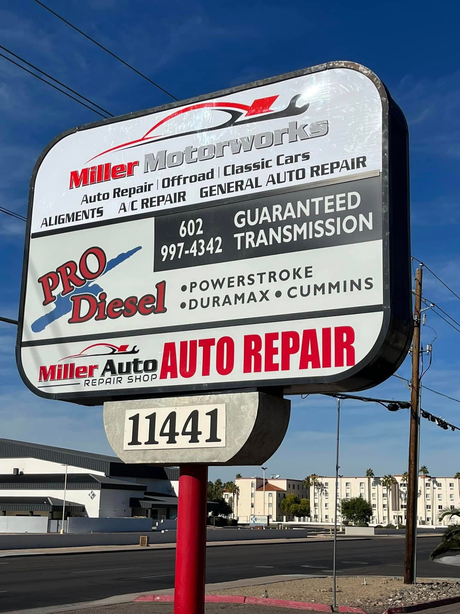 Auto repair shop sign | Miller Auto Repair Shop