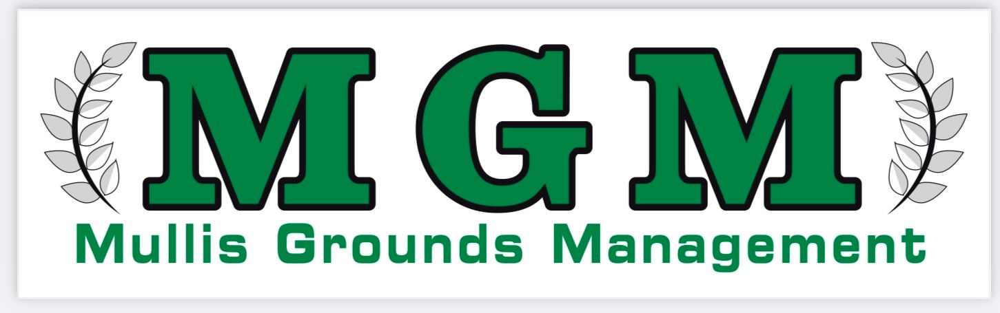 Logo for Mullis Grounds Management. Green