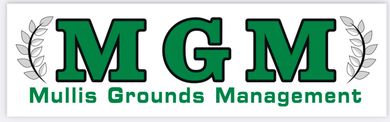 Logo for Mullis Grounds Management. Green