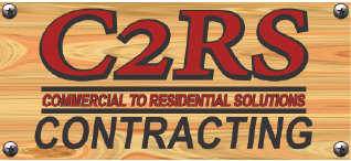 A sign that says c2rs commercial to residential solutions contracting