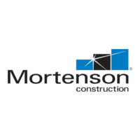 Mortenson construction logo on a white background