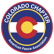 A logo for the colorado chapter of the american fence association