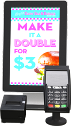 Point-of-sale system promoting 
