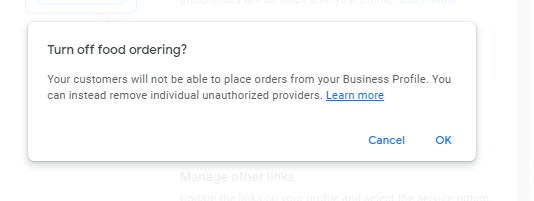 Confirmation dialog: