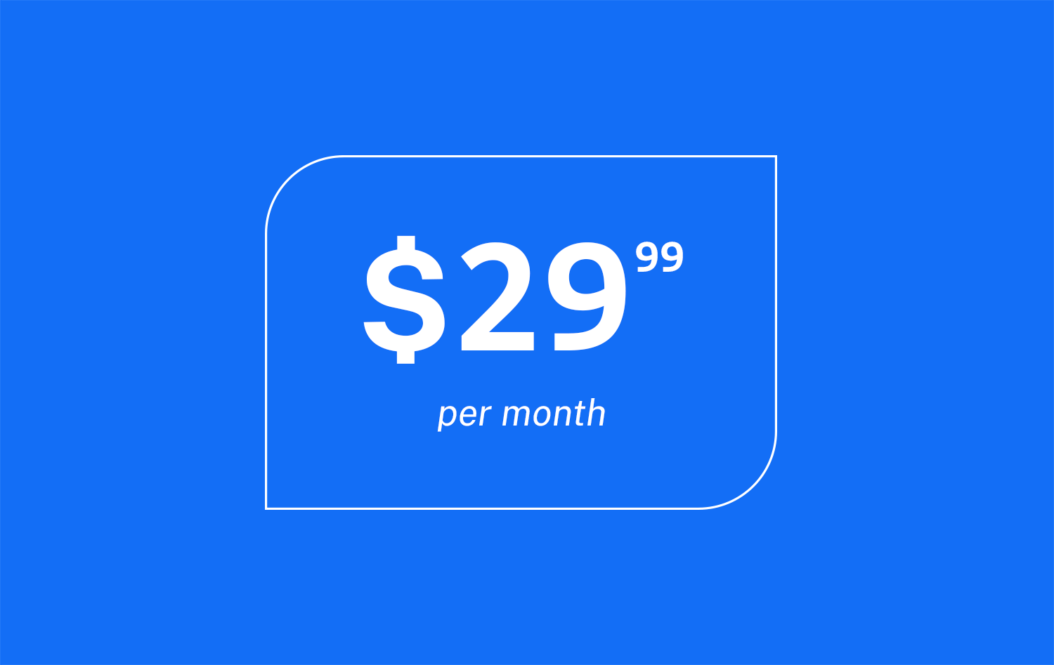 Blue graphic with the price $29.99 