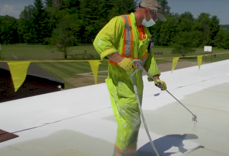 Man preventing roof waste with Rodd Roofing