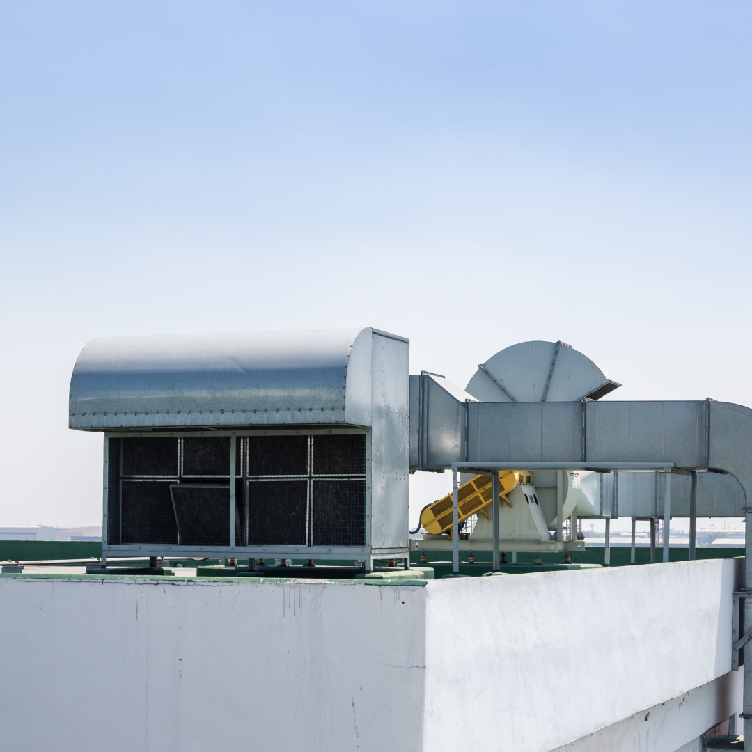 Roof vent on a commercial building
