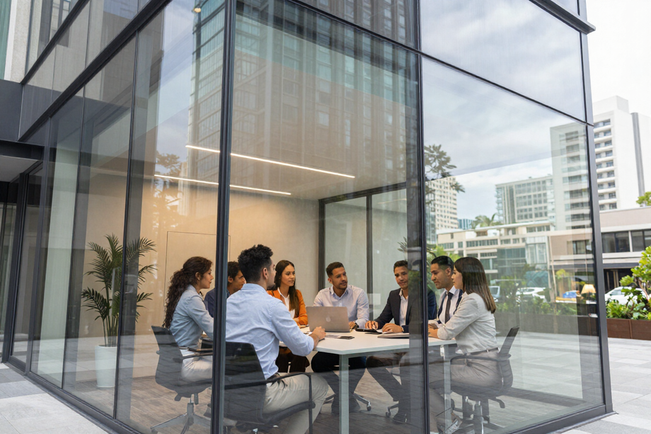 Edificio corporativo inmobiliario