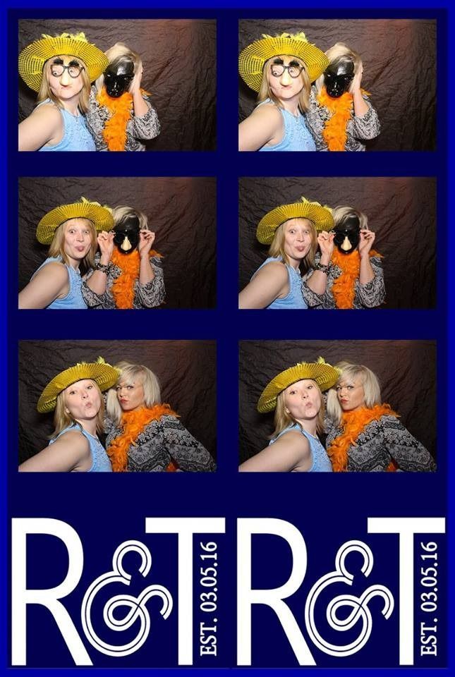 Collage of two women posing in hats and orange leis, with white “R&R” logo at bottom