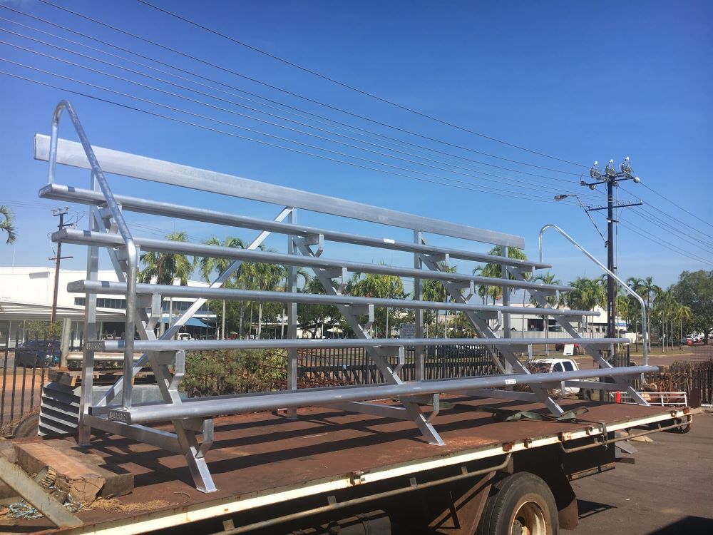 A Large Metal Structure is Sitting on Top of a Truck — AKS Welding & Fabrication in Winnellie, NT