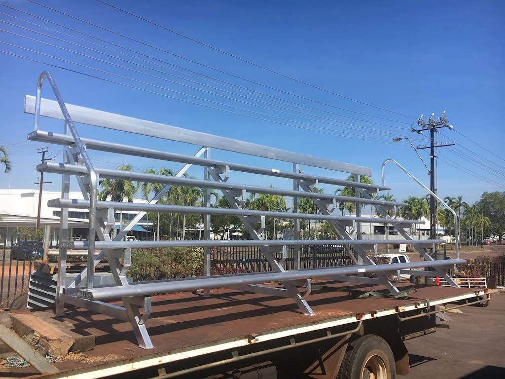 Large Metal Welding Product on The Back of A Truck
