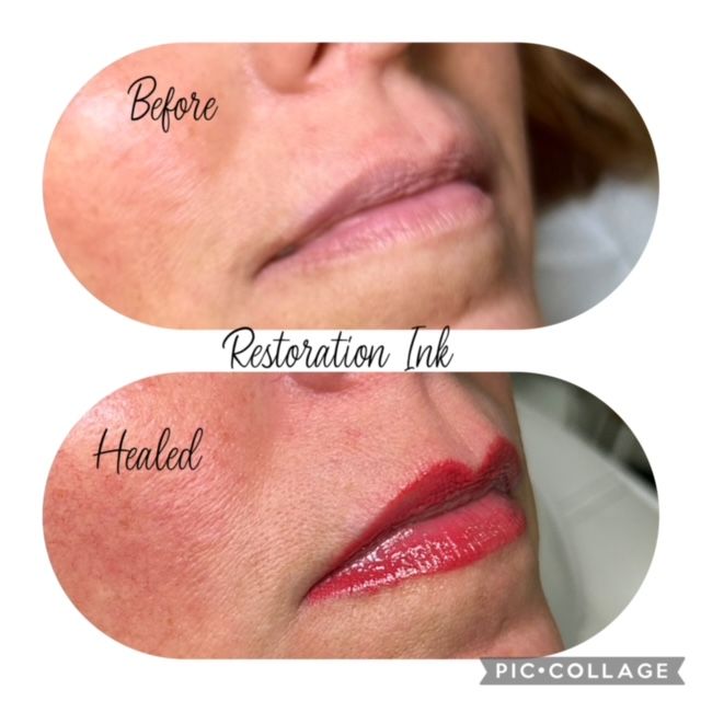 Natural lip blush result at Restoration Ink in Albuquerque, NM