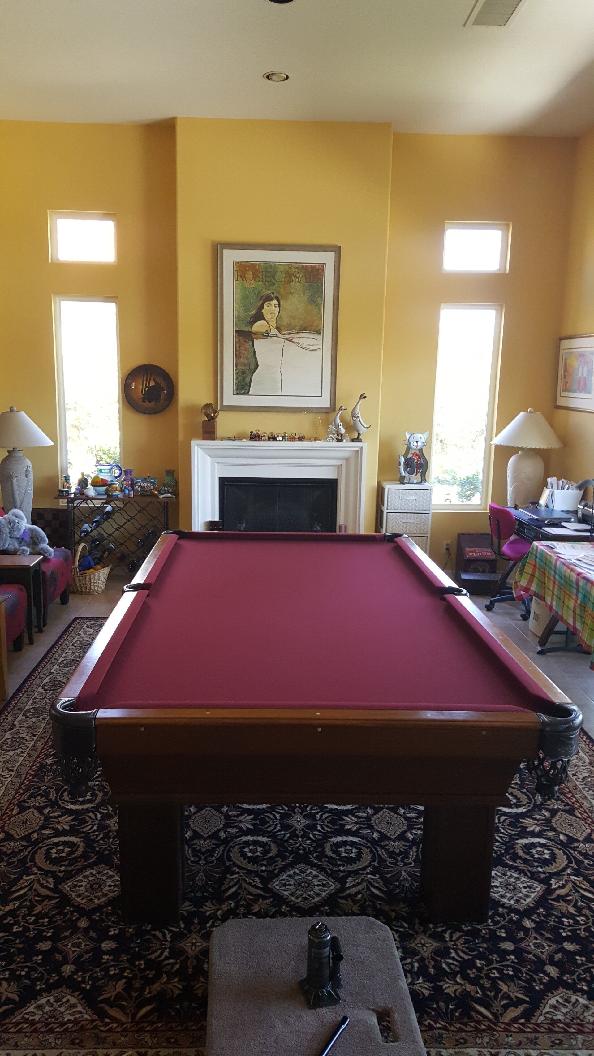 pool table maroon
