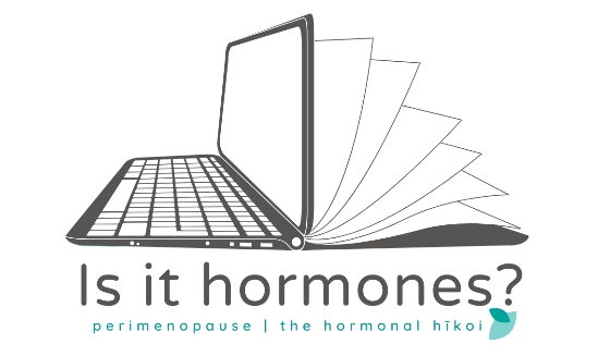 Laptop with open pages, title 