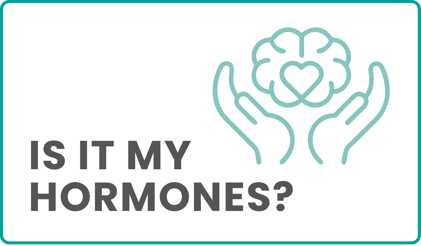 Teal hands cupping a brain and heart, question 