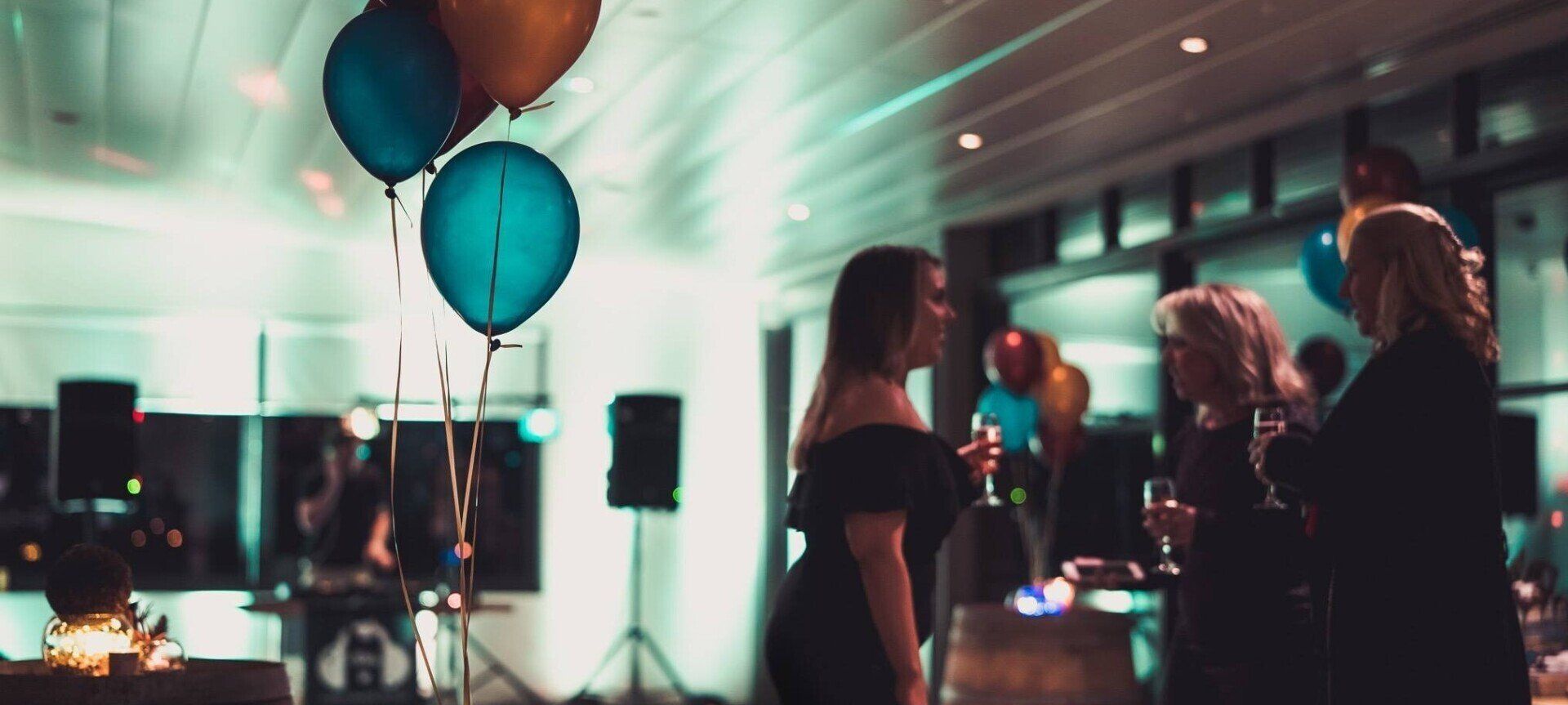 Lighting setup at birthday party